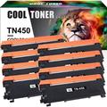 Cool Toner Compatible Toner Cartridge Replacement for Brother TN-450 for Brother HL-2270DW HL-2280DW MFC-7360N MFC-7860DW DCP-7065DN HL-2240 FAX-2940 Printer (Black 8-Pack)