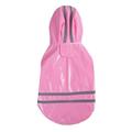 OUNONA Fashion Pet Rainy Days Slicker Pet Rain Light-reflecting Dog Hooded Raincoat - Size S (Pink)