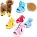 Walbest 4pcs Dog Mesh Sandals Breathable Summer Dog Shoes Anti-Slip Sneakers for Puppy Teddy Pet Supplies 1.77 L x 1.37 W (Red)