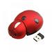 2.4 GHz Wireless Optical Mouse Small Cute Animal Ladybug Shape 3000DPI Portable Mobile Optical Mouse with USB Receiver 3 Buttons Cordless Mouse for Office PC Mac Laptop Computer Notebook