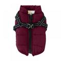 Pet Dog Warm Jacket with Harness Puppy Winter Waterproof Thick Fleece Dog Snow Jacket Cold Weather Apparel