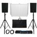 DJ Package (2) JBL IRX112BT 12 1300w Powered Speakers w/Bluetooth+Stands+Facade