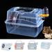 Walbest Large Capacity Hamster Travel Case with Food Bowl Running Wheel Portable Multifunctional Hamster Carrier Small Pet Crate Pet Supply