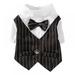 Pet Costume Dog Suit Formal Tuxedo Dog Suit Bow Tie Costume Gentleman Dog Wedding Party Suit Dog Shirt Puppy Pet Cat Dog Clothes with Bow Tie