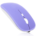 2.4GHz & Bluetooth Rechargeable Mouse for MatePad Pro 12.6 (2021) Bluetooth Wireless Mouse for Laptop / PC / Mac / iPad pro / Computer / Tablet / Android Violet Purple