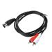 CANKER 0.5M/1.5M 5 Pin Din Male to 2 RCA Male Audio Video Adapter Cable Wire Cord Connector for DVD Player