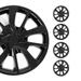 OMAC 15 Inch Wheel Covers Hubcaps for Audi Black