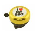 I LOVE MY BIKE BELL GOLD bicycle bell bike bell lowrider bikes beach cruiser limos stretch bicycles track fixie