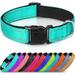 Reflective Dog Collar 11 Colors Soft Neoprene Padded Breathable Nylon Pet Collar Adjustable for Small Medium Large Extra Large Dogs 4 Sizes