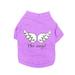 Cute Pet Apparel Breathable Printing Vest Soft Comfy Tshirt Puppy Shirt Dog Clothes for Small Dogs Cat Dog Purple Small