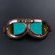Motorcycle Goggles Glasses Vintage Motocross Retro Aviator Pilot Cruiser ATV UV Protection Goggles Frame Color:Colorful