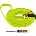 Viper - Biothane K9 Working Dog Leash Waterproof Lead for Tracking Training Schutzhund Odor-Proof Long Line with Solid Brass Snap for Puppy Medium and Large Dogs(Neon Yellow: W: 3/8 | L: 20 ft)