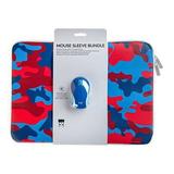 Logitech Mouse Sleeve Bundle - Notebook sleeve - 14 - red/blue camo