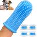 Yorcoten Dog Toothbrush 360Âº Finger Toothbrush Kit Ergonomic Design Full Surround Bristles for Easy Teeth Cleaning Dental Care for Puppies Cats and Small Pets Blue 4-Pack