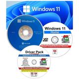 Microsoft Windows 11 Home OEM 64 Bit DVD For UEFI Bios & Repair Recover Restore Reinstall Software & Drivers Pack 3PK