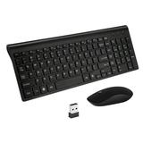 Compact and Ultra Slim Wireless Keyboard and Mouse for Windows Computer Desktop PC Laptop