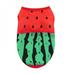 Wisremt Hot Cute Spring Summer Dog Clothes Printed Camouflage Mesh Dog Vest For Small Medium Dogs Coat Jacket Puppy Costume Vest Watermelon