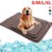 Pet Cooling Mat Breathable Ice Silk Cooling Pad For Dogs Cats Summer Comfortable Soft Cooling Mattress Pad Pet Bed For Kennel Car Bed Outdoor Seat Cushion Coffee S