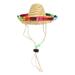 NUOLUX 1PC Dog Sombrero Hat Funny Dog Costume Clothes Mexican Summer Party Decoration(Adjustable Cotton Rope Random Beads Color)