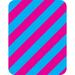StickerTalk Pink and Blue Caution Stripes Magnet 10.5 inches x 13.5 inches