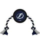 Pets First NHL Tampa Bay Lightning Hockey Puck Toy - Heavy-Duty Durable Rubber Dog Toy