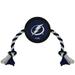 Pets First NHL Tampa Bay Lightning Hockey Puck Toy - Heavy-Duty Durable Rubber Dog Toy