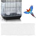 Relax love Birdcage Cover Skirt Adjustable Bird Cage Seed Catcher Birdcage Cover Skirt Seed Guard for Parrot Parakeet Round Square Bird Cages White
