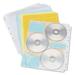 Innovera Two-Sided CD/DVD Pages for Three-Ring Binder 6 Disc Capacity Clear 10/Pack