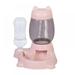 Kernelly Automatic Cat Feeder Dispenser Cat Food Bowl Pet Drinker Prevent Overturning Pet Bowl Replenish Pet Food Automatic Gravity Bottle Bowl Dish Stand Pink