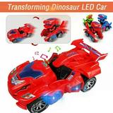 3D Deformation LED Car Kids Dinosaur Dolls Play Vehicles Light Flashing Music Christmas Children s Gift