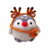 Kids Toys 2+ Year Old Boy Toys 3 Year Old Girls Cute Penguin Pattern Handmade DIY Poke Wool Felts Material Production Package
