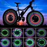 Deago Bike Wheel Lights LED Waterproof Bicycle Spoke Tire Light with 32-LED and 32pcs Changes Patterns Bicycle Rim Lights for Mountain Bike/Road Bikes/BMX Bike/Hybrid Bike/Folding Bike