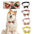 XWQ Pet Collar Eye-catching Adjustable Size Cotton Decorative Pet Collar with Safety Buckle for Home