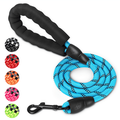 UrbanX 4FT Strong Dog Leash with Comfortable Padded Handle and Highly Reflective Threads for Poochon and other Small Mixed Breed Dogs - Blue