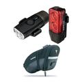 Topeak PowerLux USB Combination Light Set with QuickClick Bike Seat Bag