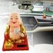 gotofar Buddha Statue Creative Anti-deform Plastic Interior Dashboard Decor Toy for Car
