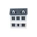 Sehao 1 12 mini doll house mini villa mini house with removable gray roof toy 1:12 mini doll house dollhouse furniture doll play small house blue wall gray roof cute pocket villa