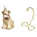 Soft Coated Wheaten Terrier With Bone Collar Glass Ornament Dog Bone Stand Set 2