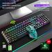 VANLOFE Wireless Gaming Keyboard and Mouse Combo with Rainbow LED Backlit Rechargeablle