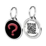 Pet Dwelling Symbol QR Code Pet ID Tag - Dog Tags - Cat Tags - Online Pet Profile - Instant Email Alert - Scanned Tag Location(Joy-Curiosity)