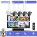 {10-inch monitor Super Night Vision 36 Led} Home Security Camera System 4pcs 3.0MP cameras 8 Channel 5MP NVR Indoor/Outdoor Surveillance Video Camera System