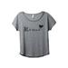 Mimi Heart Women s Fashion Slouchy Dolman T-Shirt Tee Heather Grey X-Large