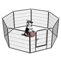 Yaheetech 31.5 H 8 Panels Dog Playpen Outdoor Indoor Fence Pen Black