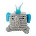 Outward Hound Cube-Eez Elephant Plush Dog Toy Grey Small