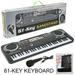 61 Keys Digital Music Electronic Keyboard NKTIER 61 Keys Keyboard Piano Electronic Digital Piano with Built-in Speaker Microphone for Beginners Children