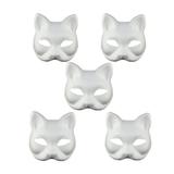 Frcolor Masks Face White Cat Blank Party Paper Paintable Costume Diy Cosplay Pulp Masquerade Painting Japanese Friendly Kids