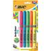 BIC Brite Liner Grip Highlighter Chisel Tip Assorted Colors 5-Count