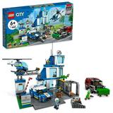 LEGO City Police Station with Van Garbage Truck & Helicopter Toy 60316 Gifts for 6 Plus Year Old Kids Boys & Girls with 5 Minifigures and Dog Toy