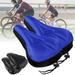 Elbourn 2PACK Gel Bike Seat Cover - Soft Gel Bicycle Seat with Cross Straps of The Bottom with Water&Dust Resistant Cover (Blue)