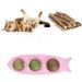 STEADY Catnip Wall Ball Cat Catnip Wall Toy Catnip Licking Ball Rotatable Cat Treat Ball Cat Wall Treat Chew Toy - Pink